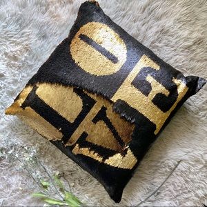 Reversible Sequin LOVE Decorative Square P…